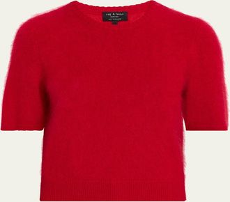 Rag & Bone Jada Cashmere Short-Sleeve Sweater