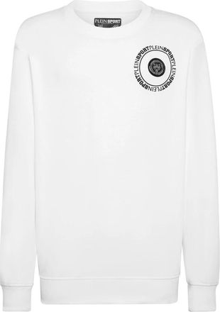 Plein Sport Roundneck Sweatshirt Carbon Tiger - Heren - Sportshirts - Wit - 3XL - Katoen - Fitness