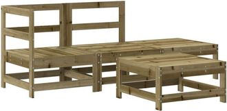 vidaXL Juego De Muebles De Jard&iacute;n 4 Pzas Madera De Pino Impregnada Vidaxl