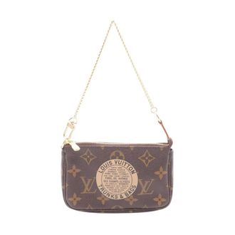 Louis Vuitton Pre-owned Shoulder Bags, female, Brown, Size: ONE SIZE Pre-owned Monogram Canvas Pochette Clutch with Chain
