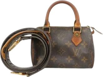 Louis Vuitton Pre-owned Mini Bags, female, Brown, Size: ONE SIZE Pre-owned Mini Speedy Handbag