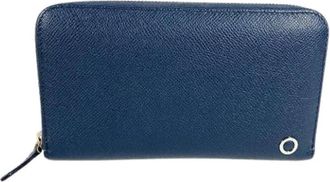 Bulgari Pre-owned Long wallet (bi-fold) - Dames - Vintage Accessoires - Blauw - ONE Size - Leer - Vintage