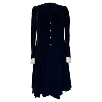 Philosophy di Lorenzo Serafini Philosophy di Lorenzo Serafini V-Neck Midi Dress in Black Acetate