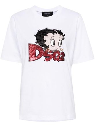 Dsquared2 White Cartoon print t-shirt