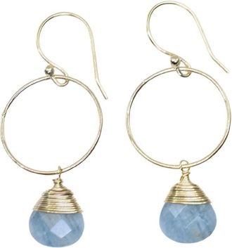 A Blonde and Her Bag Yuliya Demi Fine Earring in Aquamarine