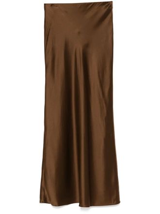 Frame Denim silk skirt - women - Silk - M - Brown