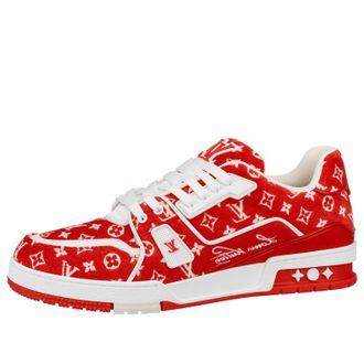 Louis Vuitton LV Trainer Sneakers Red Monogram 1ABFSO