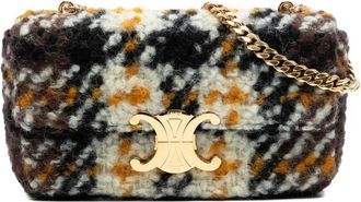 Celine 2022 Wool Triomphe Chain shoulder bag - Zwart