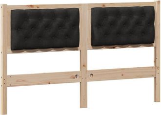 vidaXL Cabecero Otro Marr&oacute;n Y Negro 140 Cm Madera Maciza De Pino Vidaxl