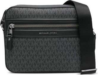 Michael Kors Jet Set Signature Logo Crossbody Tas - Heren - Schoudertassen - Zwart - ONE Size - Polyester - Tassen