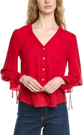 CeCe by Cynthia Steffe Cece V-Neck Flounce Blouse