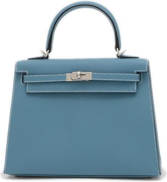 Herm&egrave;s Blue Jean Epsom Leather Kelly 25
