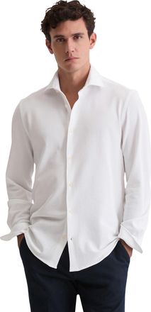 Marc O'Polo Langarmhemd MARC OPOLO, Herren, Gr. XXL, N-Gr, wei&szlig;, Piqu&eacute;, Obermaterial: 100% Baumwolle, 2-Knopf-Manschette, Hemden Langarmhemd, Shaped Fit, mit fein