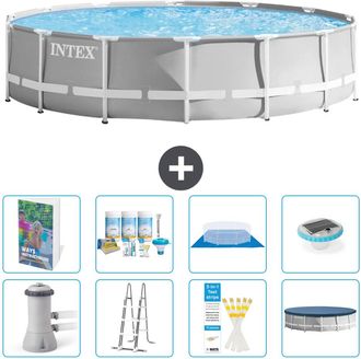 Intex Piscina Prism Frame Redonda - 427x107 Cm - 9-piezas S576