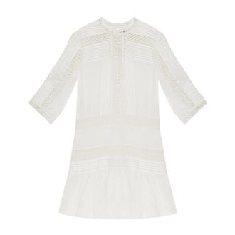 Isabel Marant Kleedjes, Dames, Wit, S, Linnen, Paigee Jurk