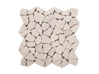 Vente-Unique Mosaico Pavimento E Parete Poesy In Marmo Naturale - Panna - Pacco Da 1m&sup2;