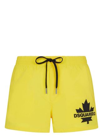 Dsquared2 logo-print swim shorts - men - Polyamide/Elastane - 52 - Yellow