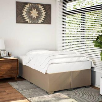 vidaXL Vidaxl - Estructura Cama Sin Colch&oacute;n Cuero Sint&eacute;tico Capuchino 120x200cm
