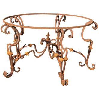 Biscottini International Biscottini - Base Gambe Tavolo da Giardino Struttura in Ferro pieno Decorata
