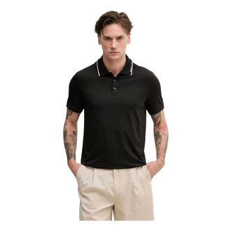 Michael Kors Polo in Cotone con Dettagli Logo - - Tops - Uomo - Nero - S