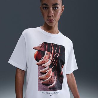 Nike Womens Dri-FIT Graphic Basketball T-Shirt in White | IF4945-100