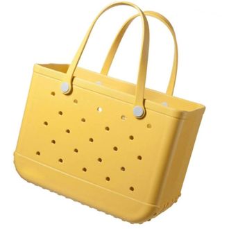 Generic Rubber Beach Bag | Rubber Tote Bag | Beach Bag Rubber Tote | Women Large Waterproof Beach Tote | Waterproof Washable Beach Tote Bag With Holes | EVA B