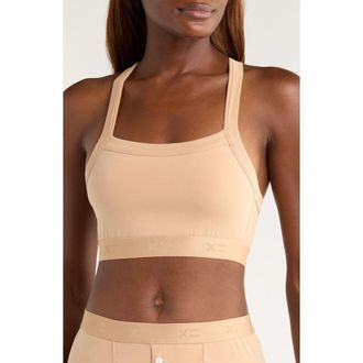 TomboyX Scoop Soft Stretch Cotton Bralette in Chai at Nordstrom, Size Medium