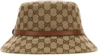 Gucci Beige GG Fabric Bucket Hat