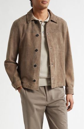 Sunspel Suede Jacket in Light Tan26 at Nordstrom, Size X-Large