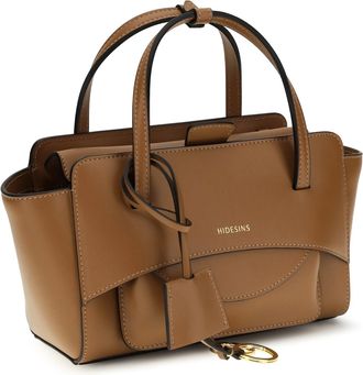 Hidesins Womens Flap Small Handbag Caramel Calf Leather Bos Taurus Handbags Hand Bags