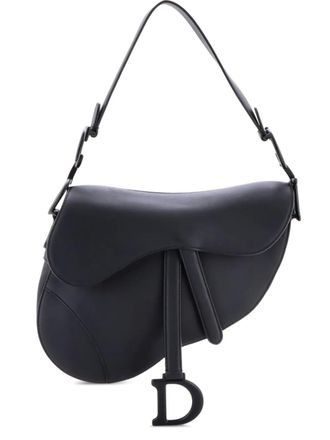 Dior Ultra Matte Saddle Handbag Leather Medium shoulder bag - Nero