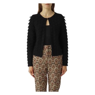 Maliparmi Maliparmi, Truien & Vesten, Dames, Zwart, M, Polyester, 3D Stitch Cardigan