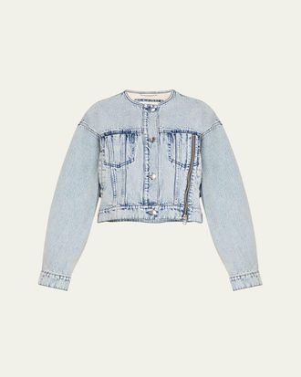 3.1 Phillip Lim Collarless Denim Jacket