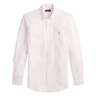 Polo Ralph Lauren Custom Fit Striped Linen Shirt, Size Medium
