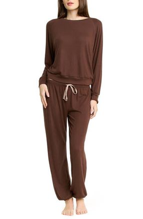 Honeydew Intimates Star Seeker Brushed Jersey Pajamas in Chocolate at Nordstrom, Size X-Small