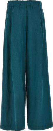 Dries Van Noten Broeken, Dames, Groen, S, Wol, Pila Wool Blend Pants