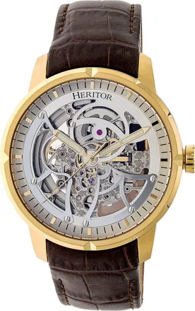 Heritor Ryder Automatic Black Skeleton Dial Mens Watch HR4605