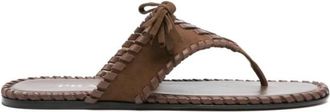 Prada Sandalen - Dames - Slippers - Bruin - 37 EU - Leer - Schoenen