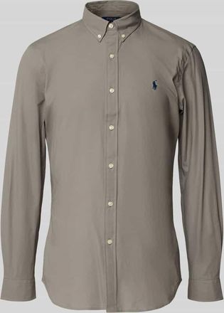 Polo Ralph Lauren Freizeithemd mit Label-Stitching in Anthrazit, Größe XXL