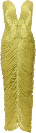 Ana Radu Gedrapeerde maxi-jurk - Geel