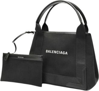 Balenciaga Pre-owned Tote Bags, female, Black, Size: ONE SIZE Pre-owned Canvas Tote Bag