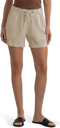 Kut from the Kloth Katana Drawstring Linen Blend Shorts in Sand at Nordstrom, Size X-Small