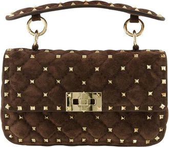 Valentino Garavani Rockstud Spike Small Bag - Dames - Handtassen - Bruin - ONE Size - Leer - Tassen
