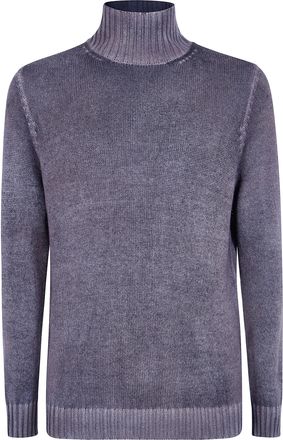 Avant Toi Sweater High Neck Pullover Hand Painted Cashmere And Wool