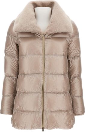 Herno Beige Quilted Padded Down Jacket