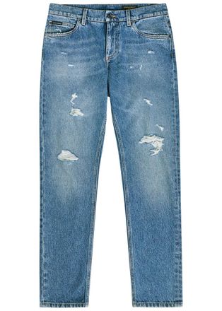 Dolce & Gabbana Distressed Slim-leg Jeans - Denim - 52 (IT52 / XL)