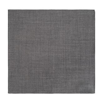 Emporio Armani Pocket Scarves, male, Gray, Size: ONE SIZE Wool Pocket Square