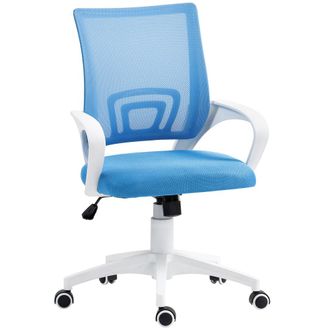 HOMCOM Silla de oficina 57x55x109 cm azul claro