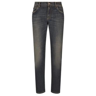 Dolce & Gabbana Slim-fit Jeans, male, Blue, Size: 3XL Slim Fit Denim Jeans