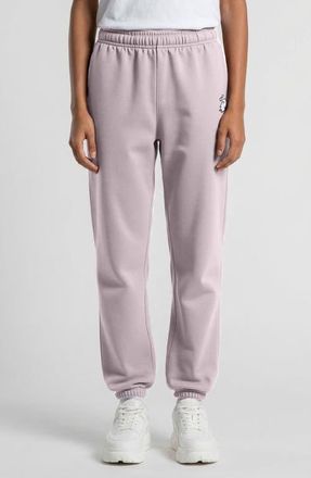 Dalix Heartly Ghost Midweight Relaxed Fleece Track Pants in Orchid at Nordstrom, Size Xx-Large
